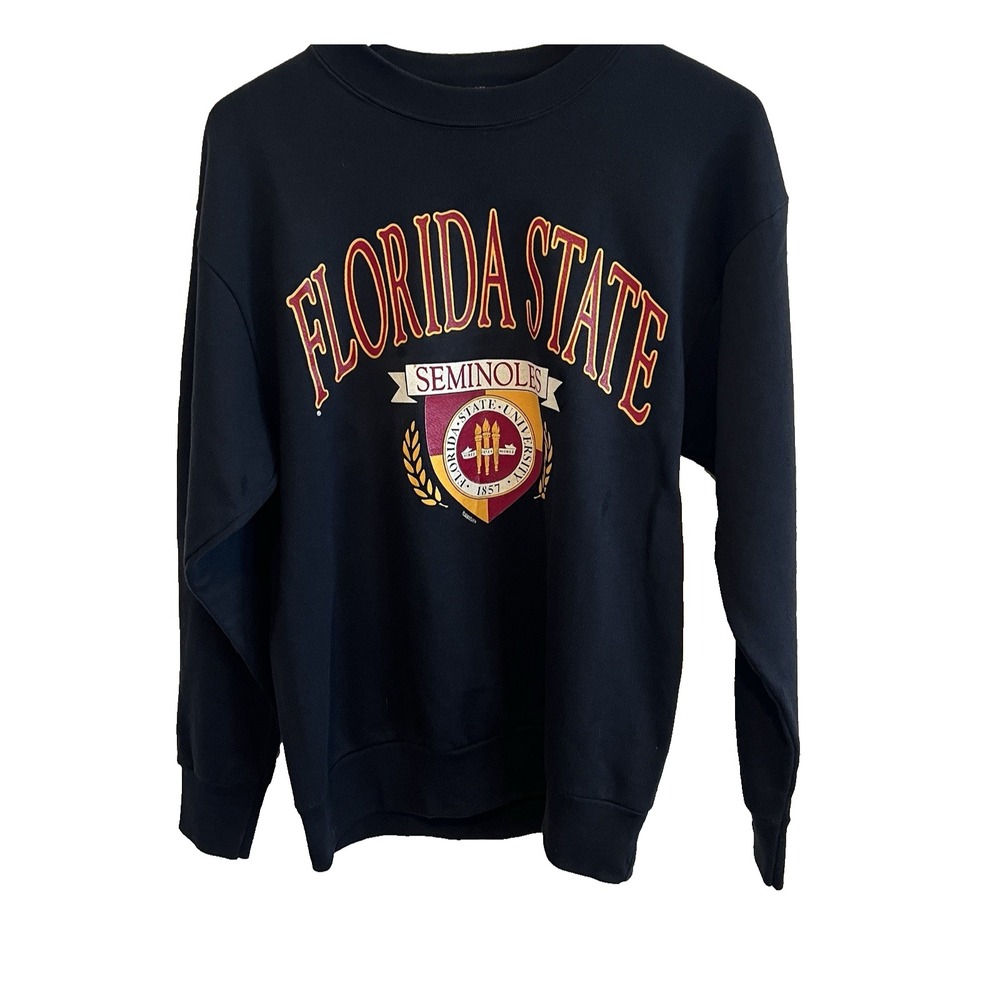 Vintage 90s FSU Florida State Seminoles‎ Sweatshirt Black Men Women USA
